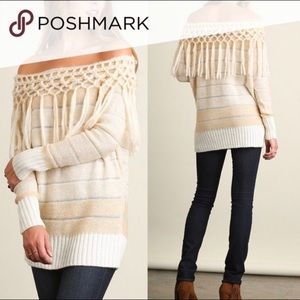 Off the shoulder Knit Tunic